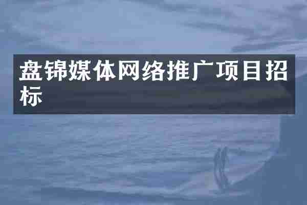 盘锦媒体网络推广项目招标