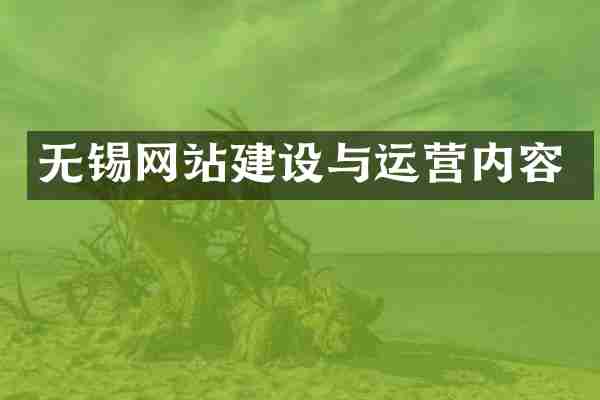 无锡网站建设与运营内容