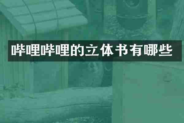 哔哩哔哩的立体书有哪些