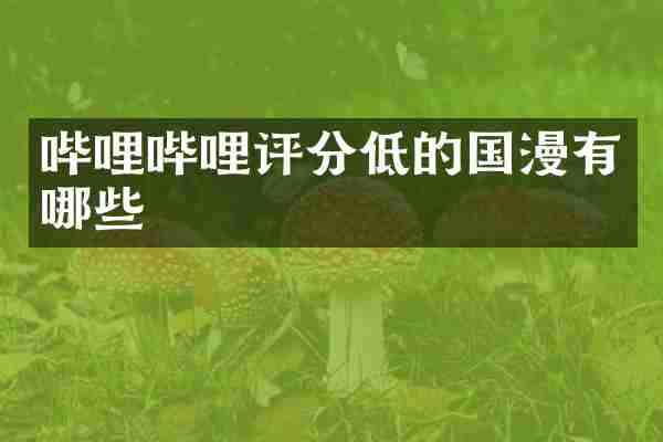 哔哩哔哩评分低的国漫有哪些
