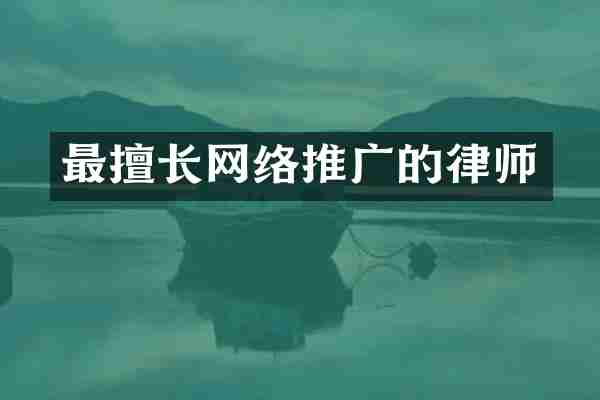 最擅长网络推广的律师