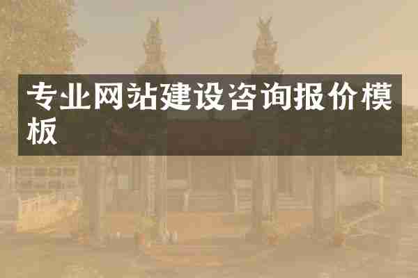 专业网站建设咨询报价模板