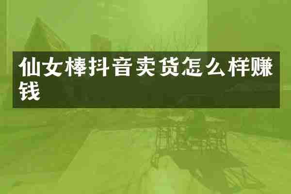 仙女棒抖音卖货怎么样赚钱