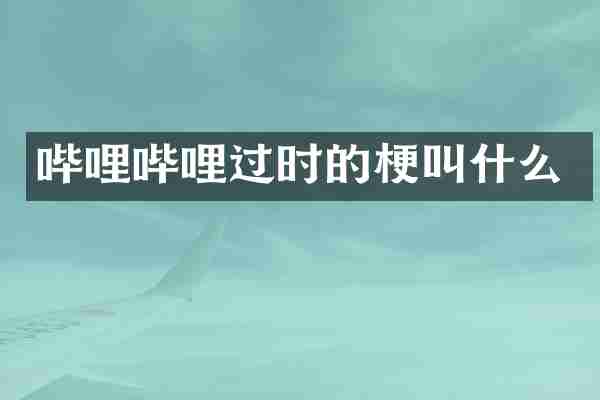 哔哩哔哩过时的梗叫什么