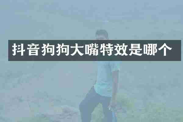 抖音狗狗大嘴特效是哪个