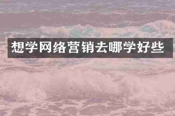 想学网络营销去哪学好些