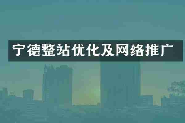 宁德整站优化及网络推广