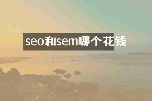 seo和sem哪个花钱