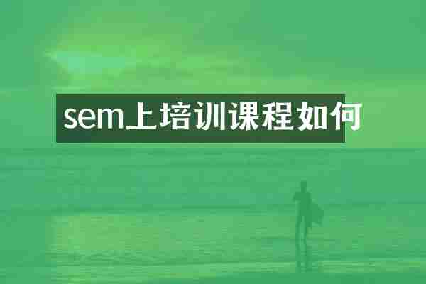 sem上培训课程如何