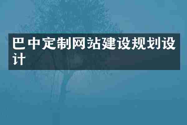 巴中定制网站建设规划设计