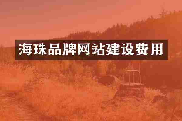 海珠品牌网站建设费用