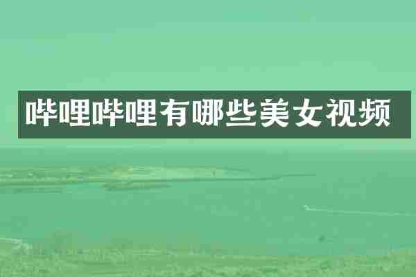 哔哩哔哩有哪些美女视频