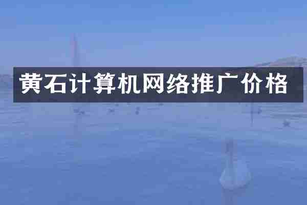 黄石计算机网络推广价格