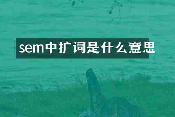 sem中扩词是什么意思