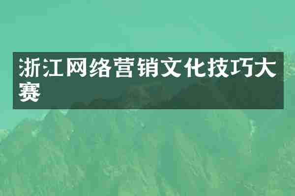 浙江网络营销文化技巧大赛