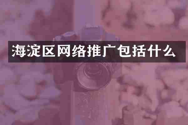 海淀区网络推广包括什么