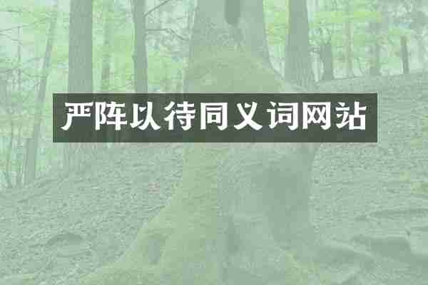 严阵以待同义词网站