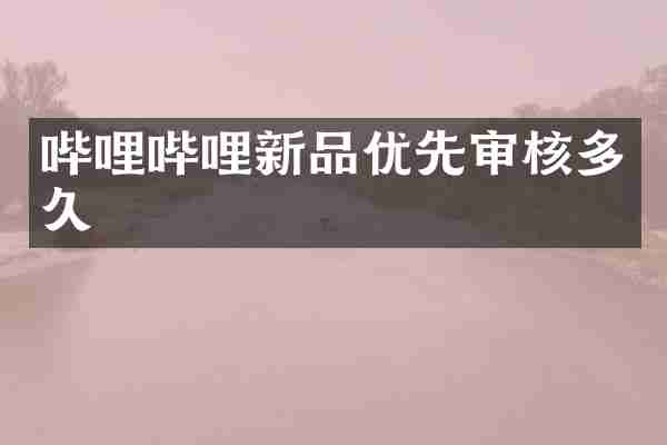 哔哩哔哩新品优先审核多久