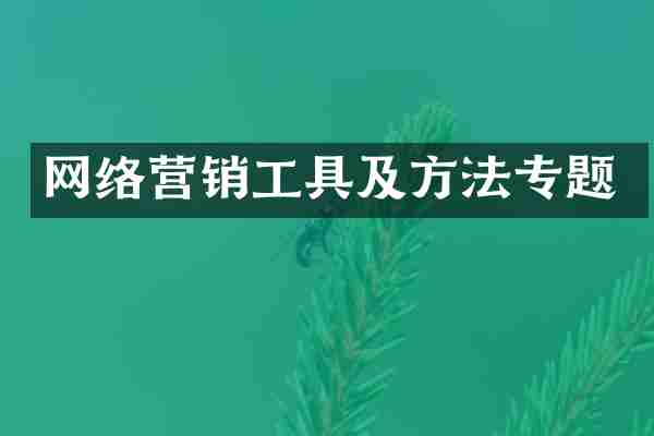 网络营销工具及方法专题