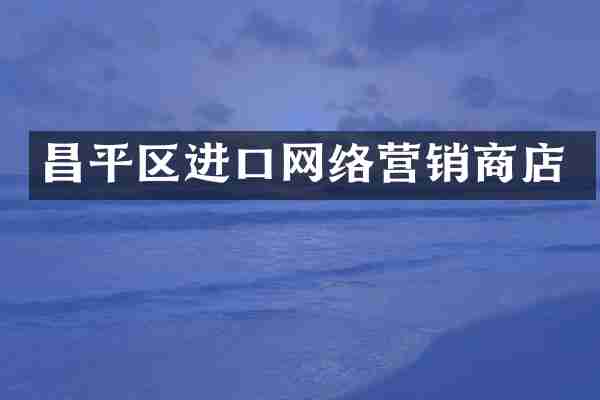 昌平区进口网络营销商店