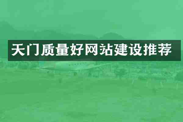 天门质量好网站建设推荐
