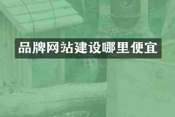 品牌网站建设哪里便宜