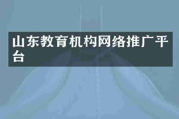 山东教育机构网络推广平台