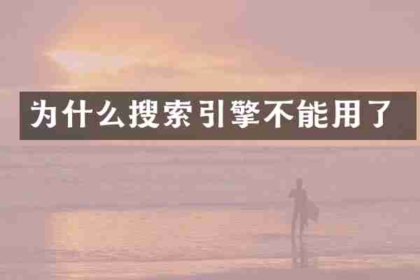 为什么搜索引擎不能用了
