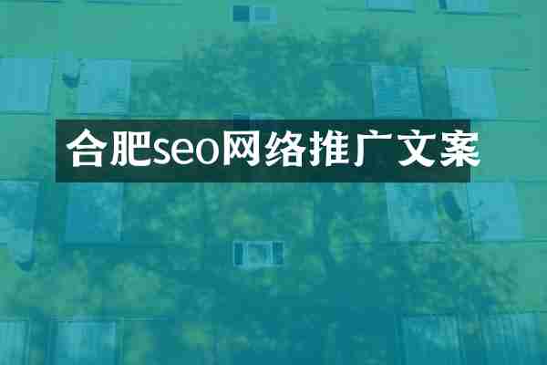 合肥seo网络推广文案