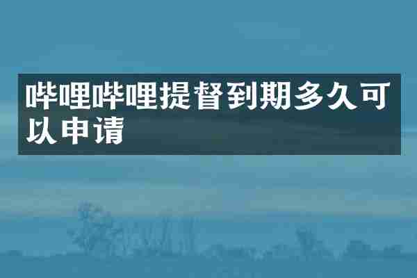 哔哩哔哩提督到期多久可以申请