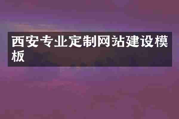 西安专业定制网站建设模板