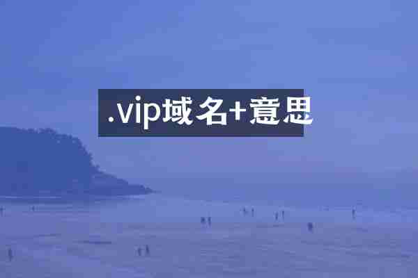 .vip域名+意思