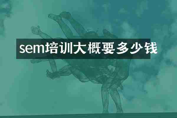 sem培训大概要多少钱