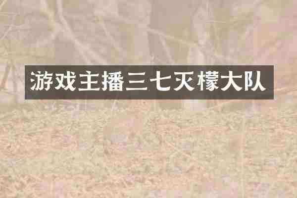 游戏主播三七灭檬大队