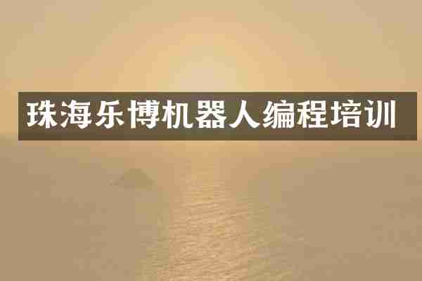 珠海乐博机器人编程培训