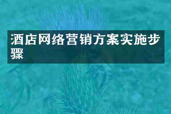 酒店网络营销方案实施步骤