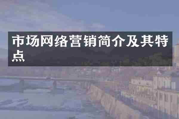 市场网络营销简介及其特点