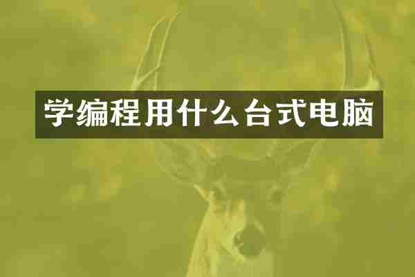 学编程用什么台式电脑