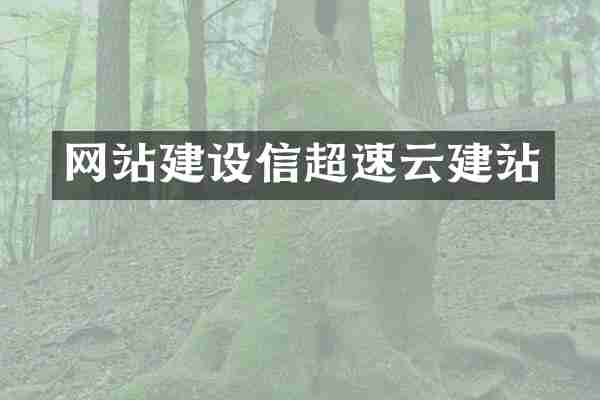 网站建设信超速云建站