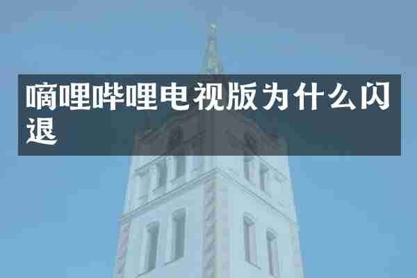 嘀哩哔哩电视版为什么闪退
