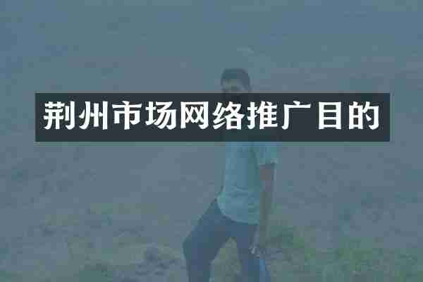 荆州市场网络推广目的