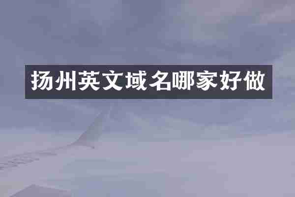 扬州英文域名哪家好做