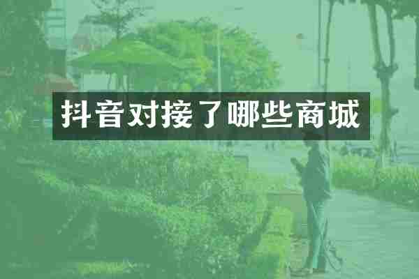 抖音对接了哪些商城