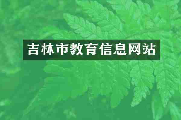 吉林市教育信息网站