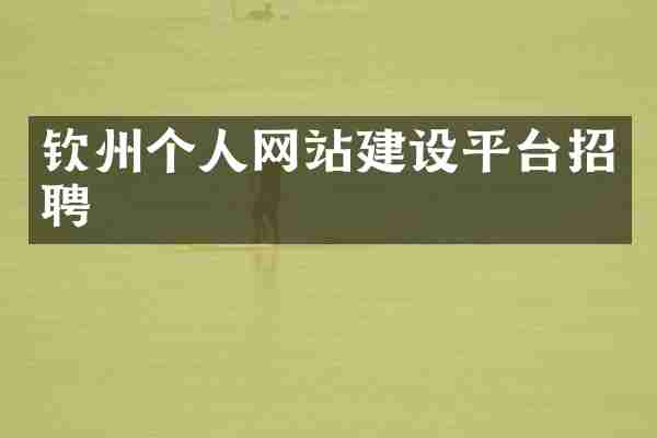 钦州个人网站建设平台招聘