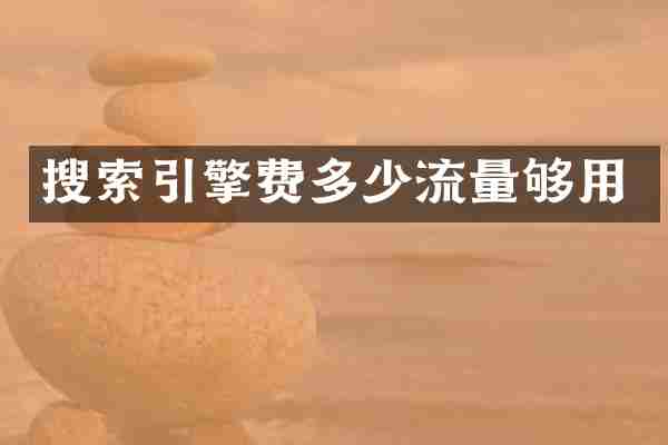 搜索引擎费多少流量够用
