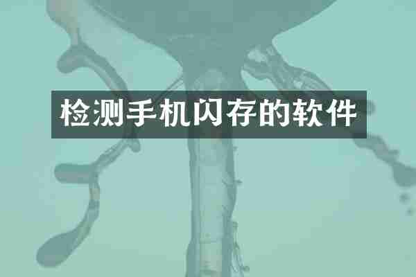 检测手机闪存的软件