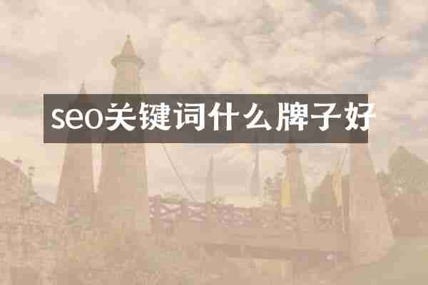 seo关键词什么牌子好