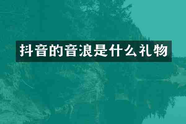 抖音的音浪是什么礼物