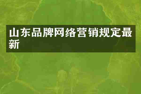 山东品牌网络营销规定最新